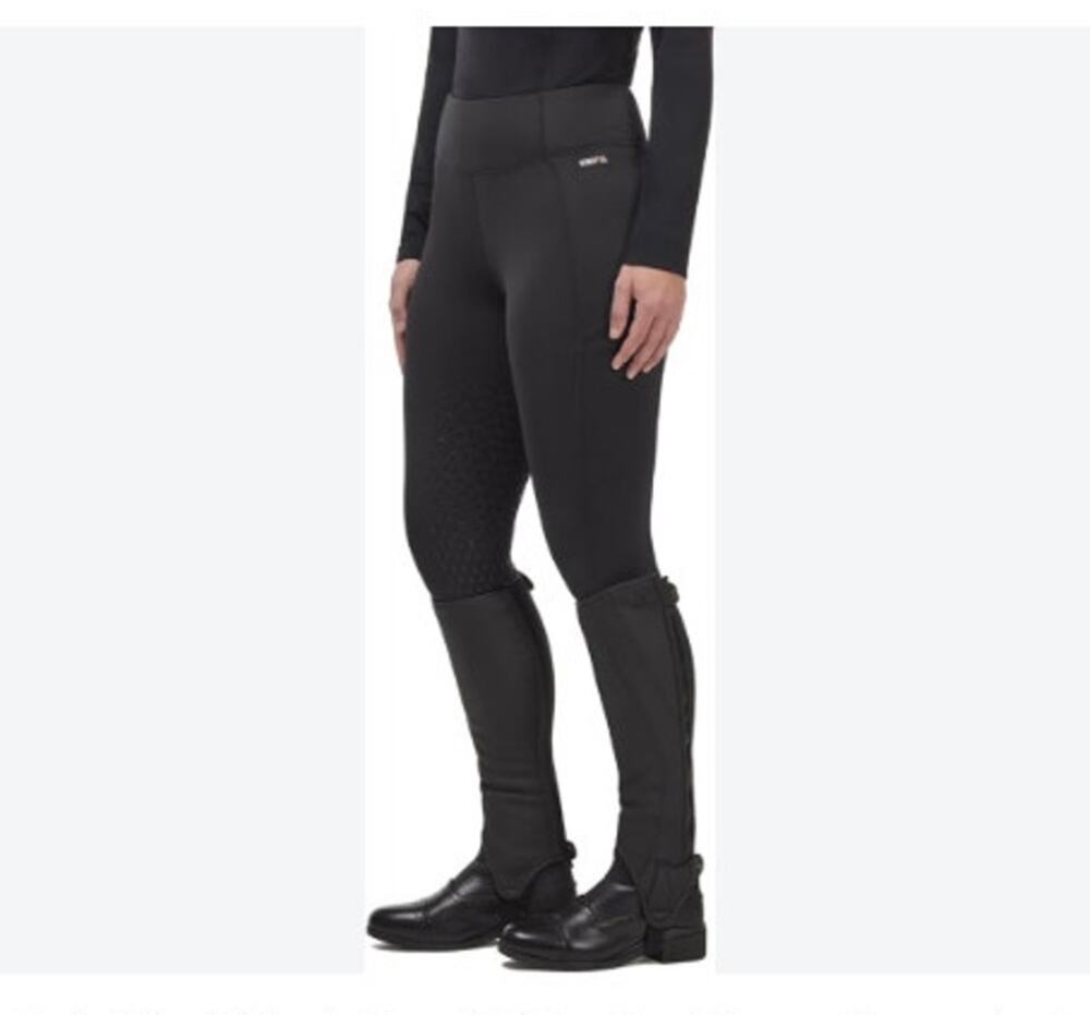 Kerrits Black Fleece Lined Equestrian Horseback Riding Pants Medium Tech Pocket